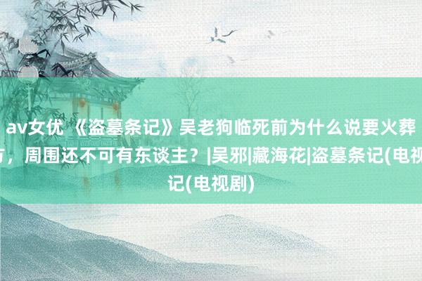 av女优 《盗墓条记》吴老狗临死前为什么说要火葬我方，周围还不可有东谈主？|吴邪|藏海花|盗墓条记(电视剧)